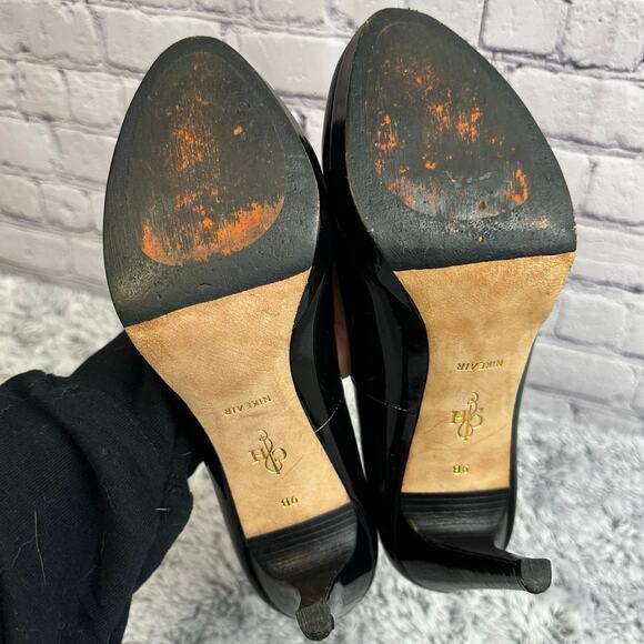 Cole Haan Air Chelsea Black Patent Leather Heels Size 9B Classic Formal Wedding - Picture 10 of 11